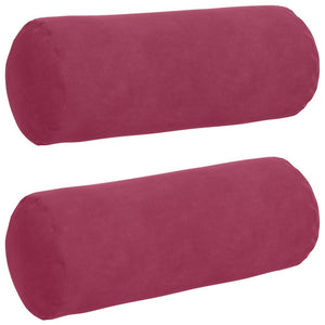 Cuscini a rullo 2 pcs Rosso Vino Ø 15 x 40 cm Tessuto in Cords 42014290