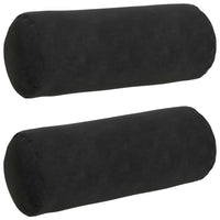 Cuscini a rullo 2 pcs Nero Ø 15 x 40 cm Tessuto in Cords 42014291