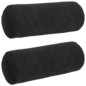 Cuscini a rullo 2 pcs Nero Ø 15 x 40 cm Tessuto in Cords 42014291