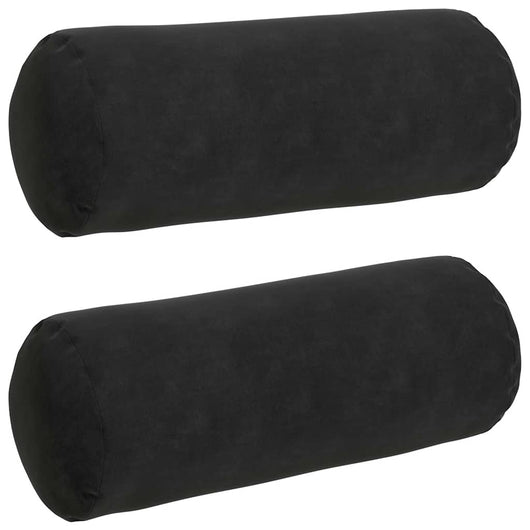 Cuscini a rullo 2 pcs Nero Ø 15 x 40 cm Tessuto in Cords 42014291