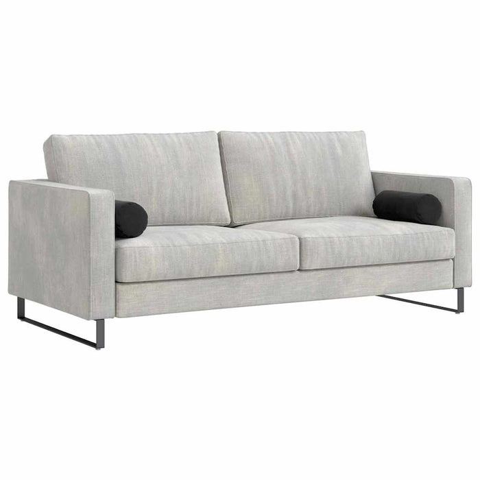 Cuscini a rullo 2 pcs Nero Ø 15 x 40 cm Tessuto in Cords 42014291