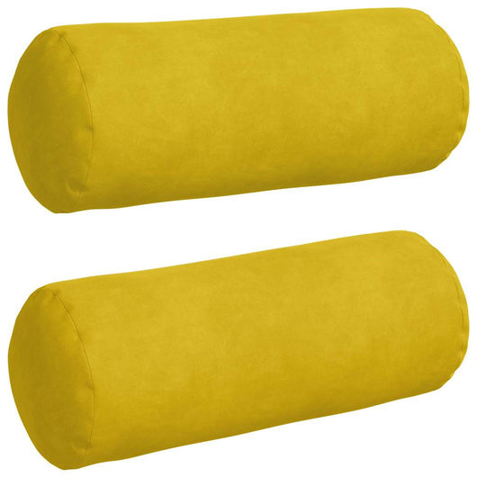 Cuscini a rullo 2 pcs Giallo Ø 15 x 40 cm Tessuto in Cords 42014292