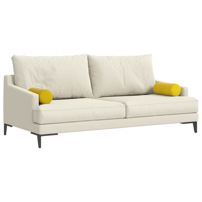 Cuscini a rullo 2 pcs Giallo Ø 15 x 40 cm Tessuto in Cords 42014292