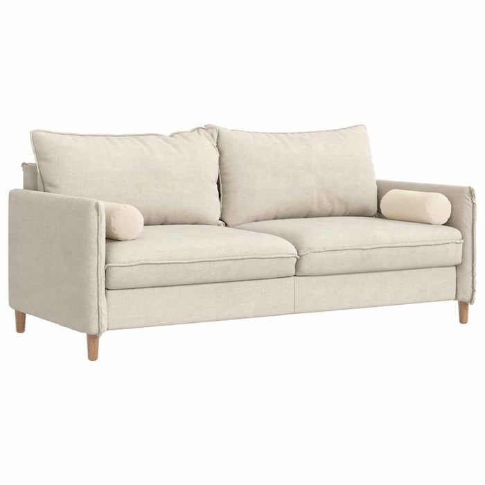 Cuscini a rullo 2 pcs Beige Ø 15 x 40 cm Tessuto in Microfibra 42014302