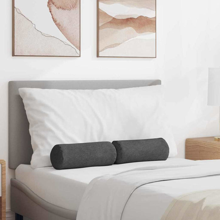 Cuscini a rullo 2 pcs Grigio scuro Ø 15 x 40 cm 42014304