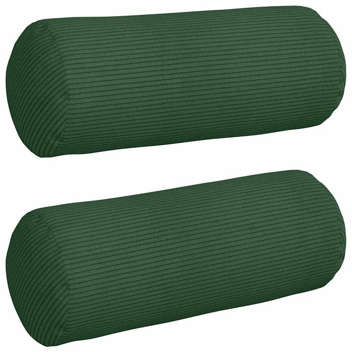 Cuscini a rullo 2 pcs Verde Scuro Ø 15 x 40 cm Tessuto in Cords 42014308