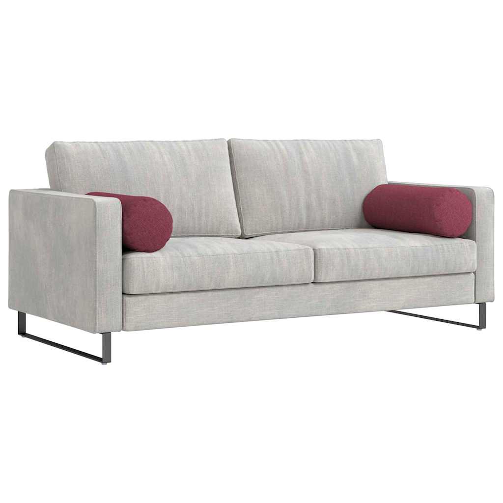 Cuscini a rullo 2 pcs Rosso Vino Ø 25 x 70 cm Tessuto 42014314