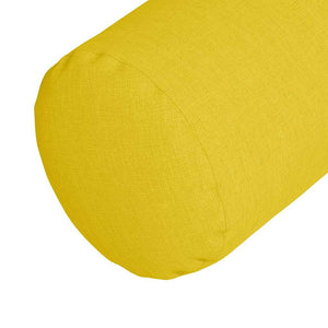 Cuscini a rullo 2 pcs Giallo Chiaro Ø 25 x 70 cm Tessuto 42014320