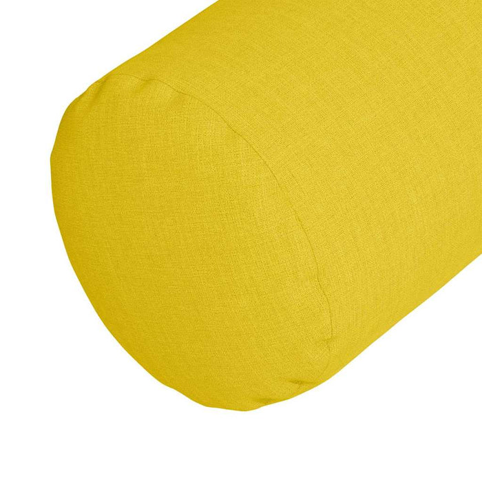 Cuscini a rullo 2 pcs Giallo Chiaro Ø 25 x 70 cm Tessuto 42014320
