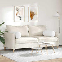 Cuscini a rullo 2 pcs Bianco Ø 25 x 70 cm Tessuto 42014322