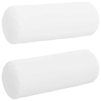 Cuscini a rullo 2 pcs Bianco Ø 25 x 70 cm Tessuto 42014322