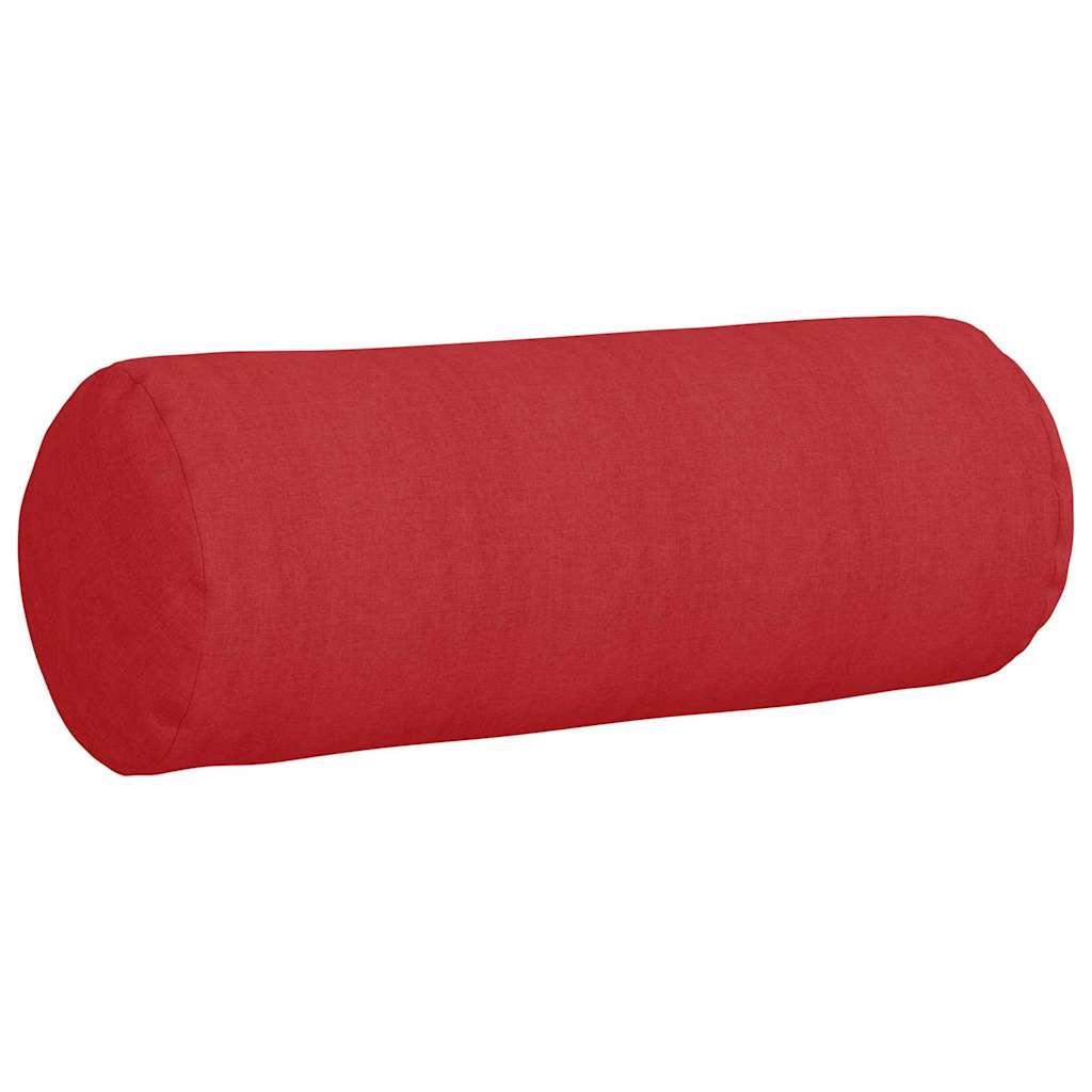 Cuscini a rullo 2 pcs Rosso Ø 25 x 70 cm Tessuto 42014323