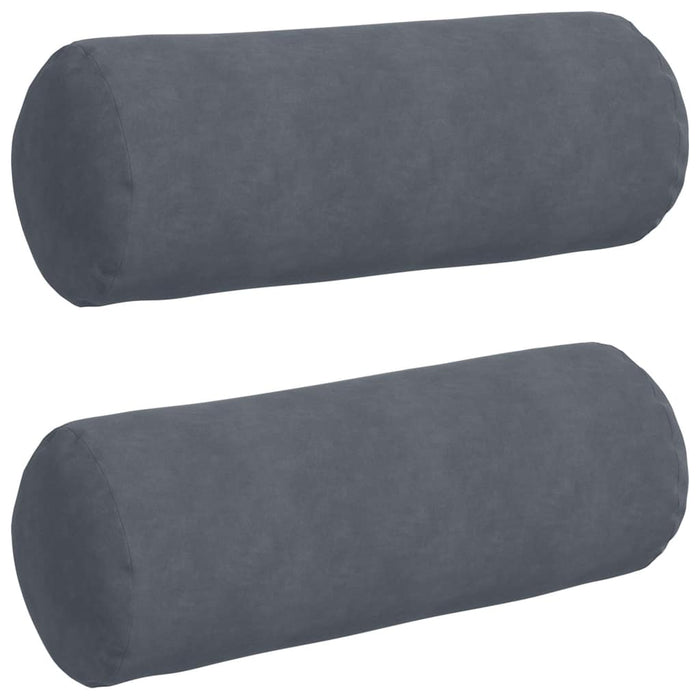Cuscini a rullo 2 pcs Grigio scuro Ø 25 x 70 cm 42014329
