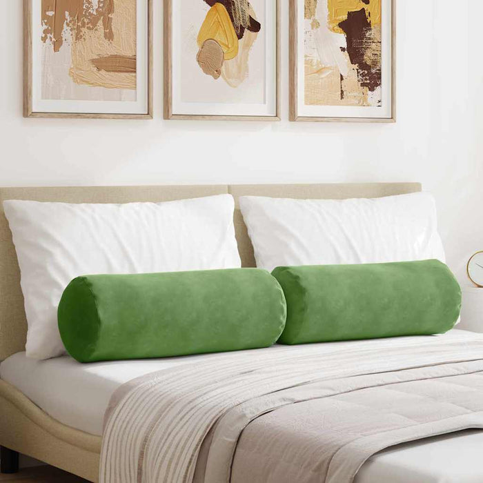Cuscini a rullo 2 pcs Verde chiaro Ø 25 x 70 cm 42014331
