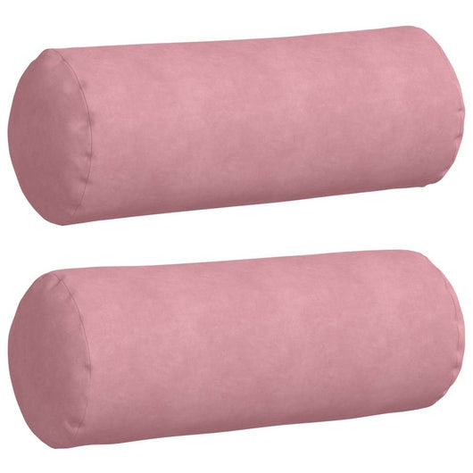 Cuscini a rullo 2 pcs Rosa Ø 25 x 70 cm Tessuto in Cords 42014332