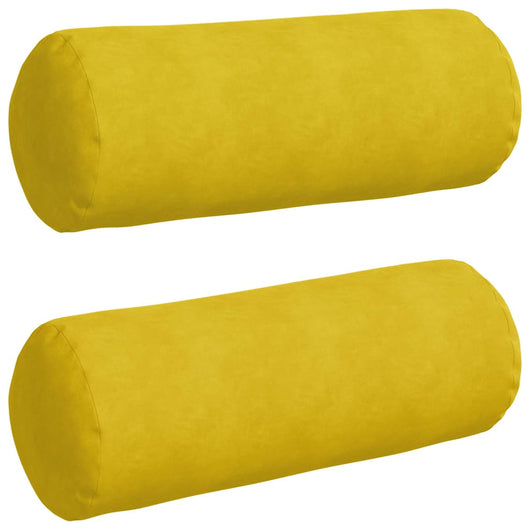 Cuscini a rullo 2 pcs Giallo Ø 25 x 70 cm Tessuto in Cords 42014335
