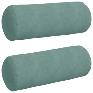Cuscini a rullo 2 pcs Verde Mare Ø 25 x 70 cm Tessuto in Cords 42014338