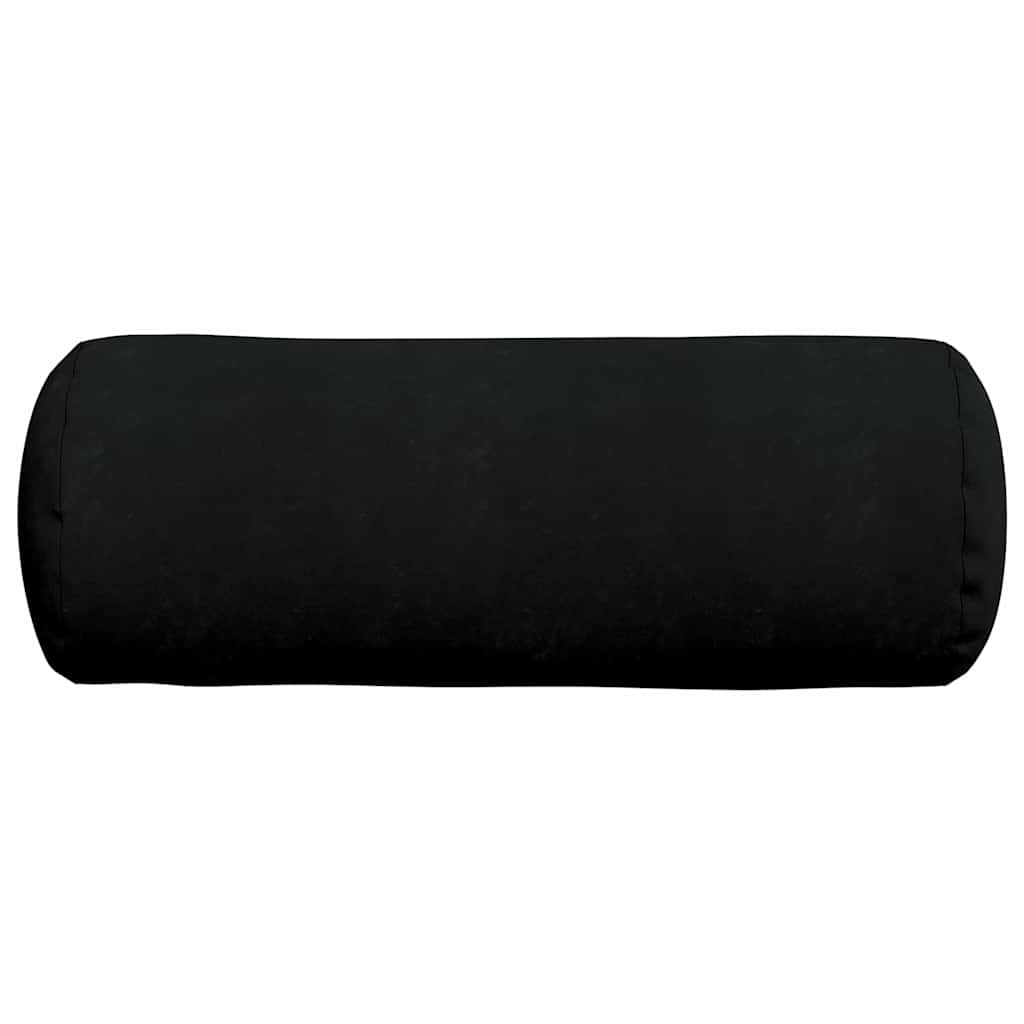 Cuscini a rullo 2 pcs Nero Ø 25 x 70 cm Tessuto in Microfibra 42014343