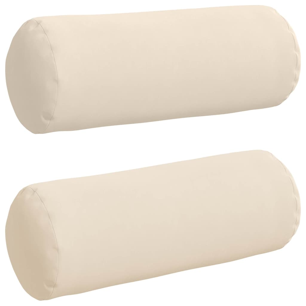 Cuscini a rullo 2 pcs Beige Ø 25 x 70 cm Tessuto in Microfibra 42014345