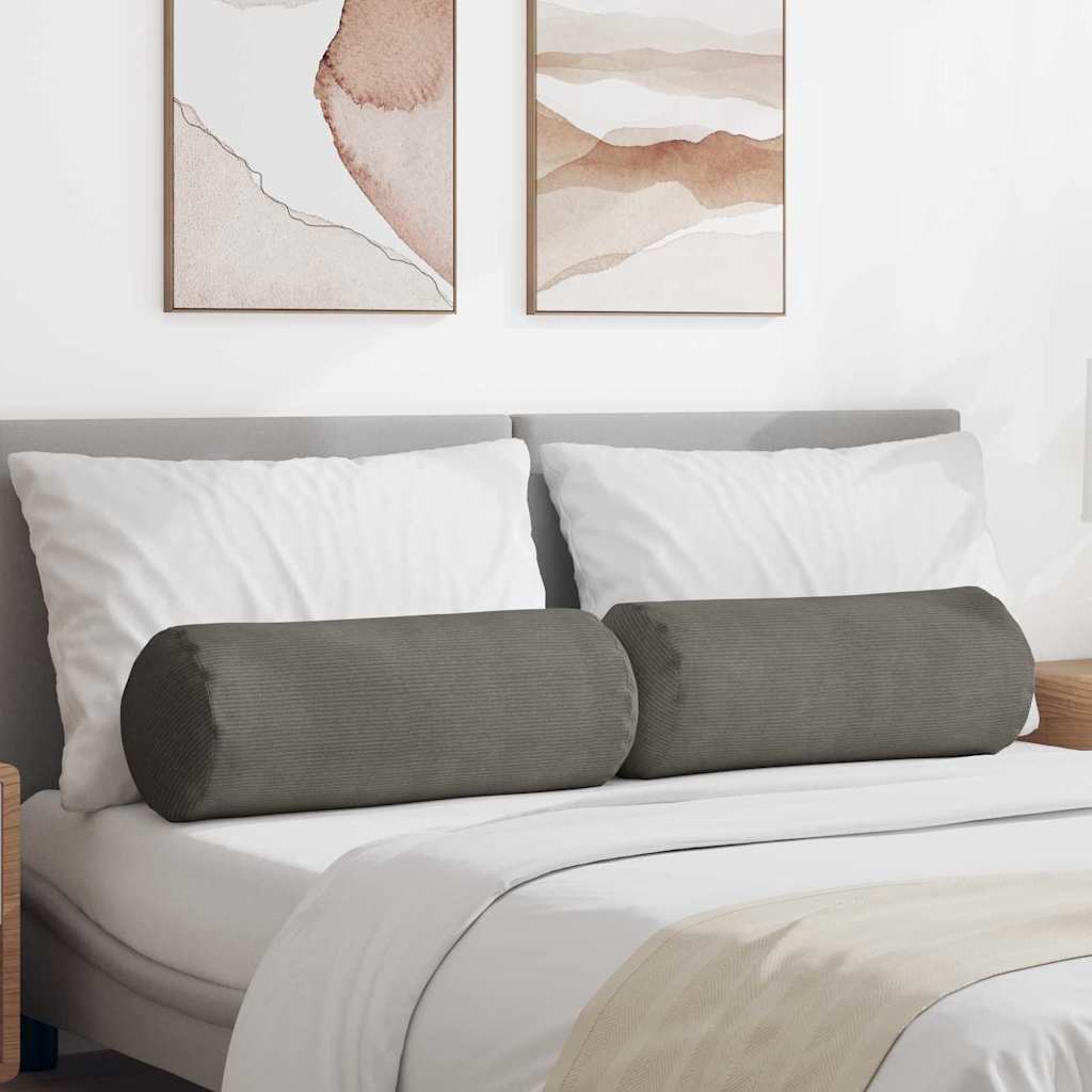 Cuscini a rullo 2 pcs Grigio chiaro Ø 25 x 70 cm 42014346
