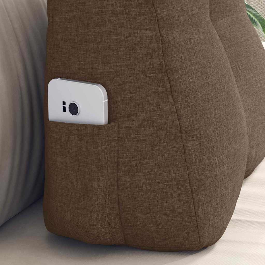 Cuscino per Schiena Marrone 45 x 24 x 50 cm Tessuto 42014358
