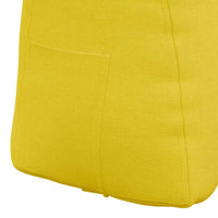 Cuscino per Schiena Giallo Chiaro 45 x 24 x 50 cm Tessuto 42014363