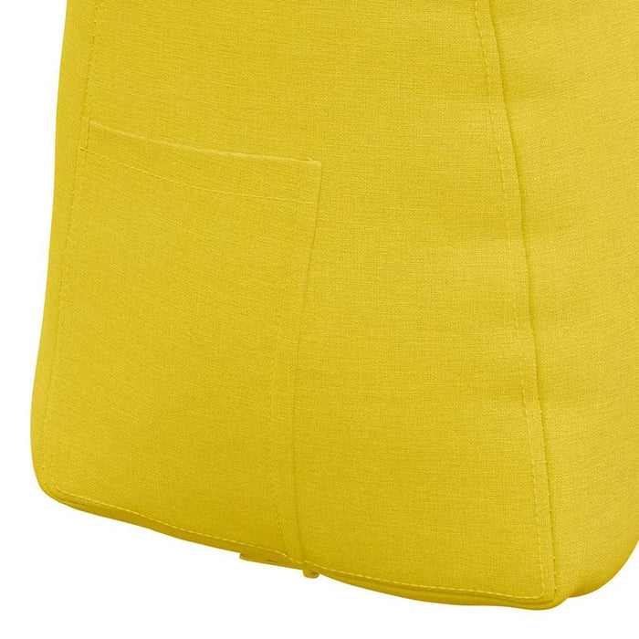 Cuscino per Schiena Giallo Chiaro 45 x 24 x 50 cm Tessuto 42014363