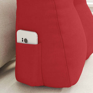 Cuscino per Schiena Rosso 45 x 24 x 50 cm Tessuto 42014366