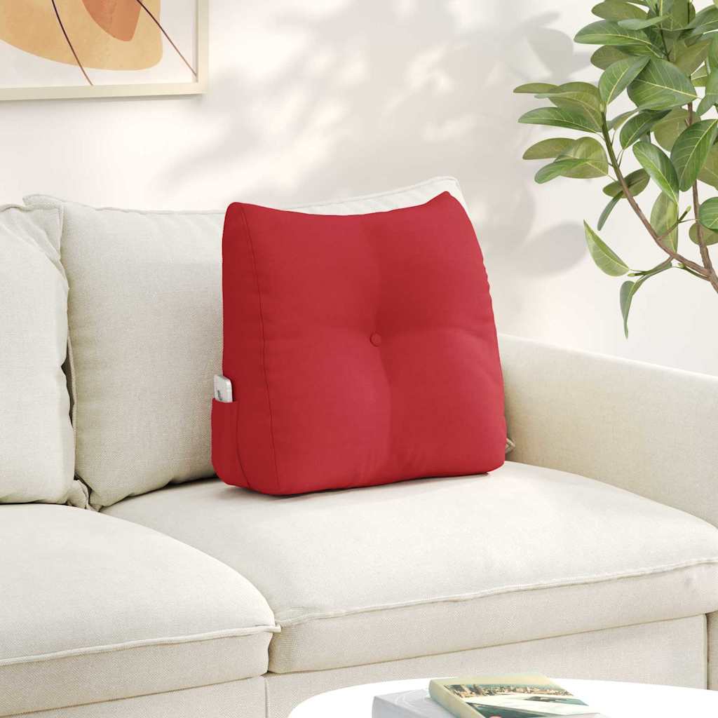 Cuscino per Schiena Rosso 45 x 24 x 50 cm Tessuto 42014366