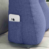 Cuscino per Schiena Blu jeans 45 x 24 x 50 cm Tessuto 42014368