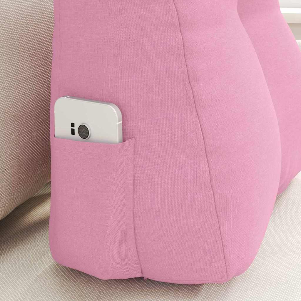 Cuscino per Schiena Rosa 45 x 24 x 50 cm Tessuto 42014369