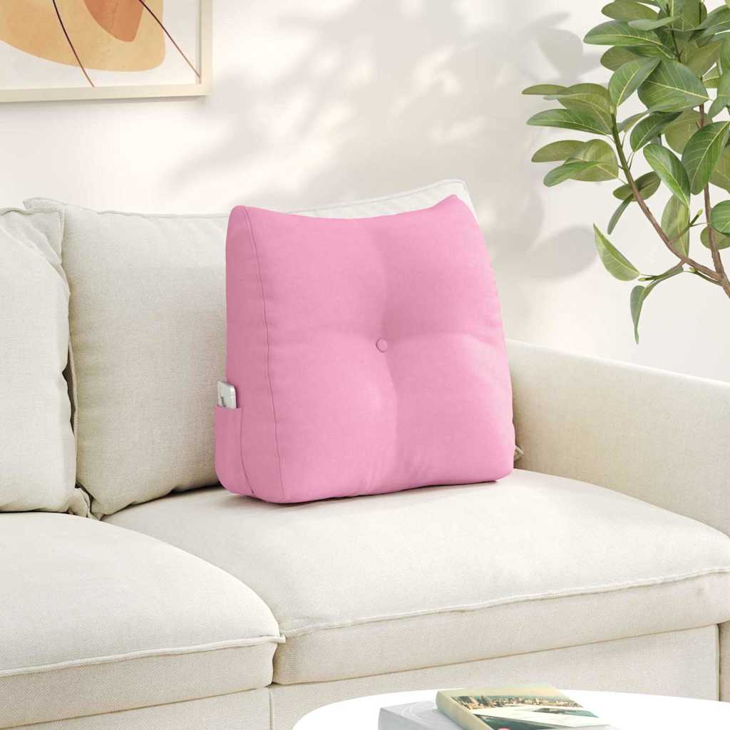 Cuscino per Schiena Rosa 45 x 24 x 50 cm Tessuto 42014369