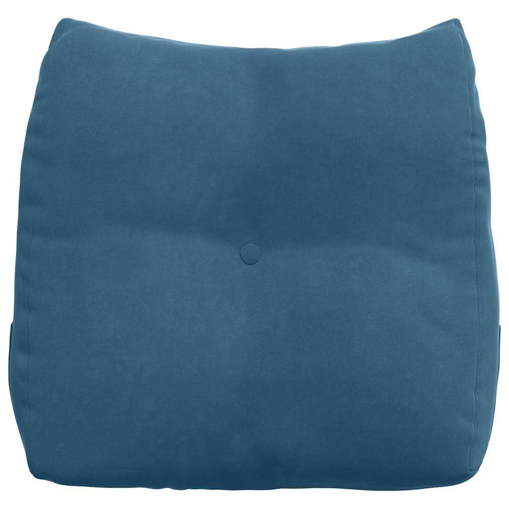 Cuscino per Schiena Blu 45 x 24 x 50 cm Velluto 42014370