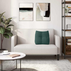 Cuscino per Schiena Verde Scuro 45 x 24 x 50 cm Velluto 42014373