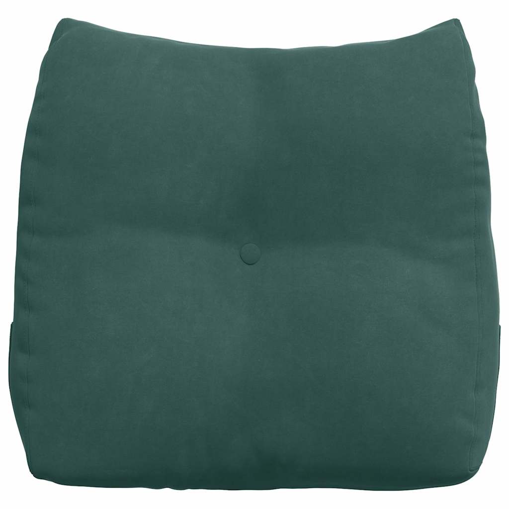 Cuscino per Schiena Verde Scuro 45 x 24 x 50 cm Velluto 42014373