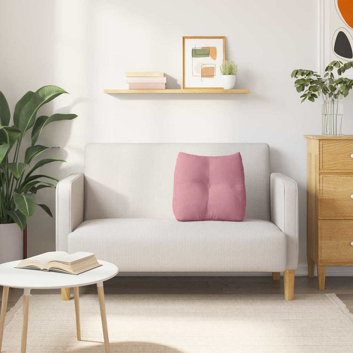 Cuscino per Schiena Rosa 45 x 24 x 50 cm Velluto 42014375