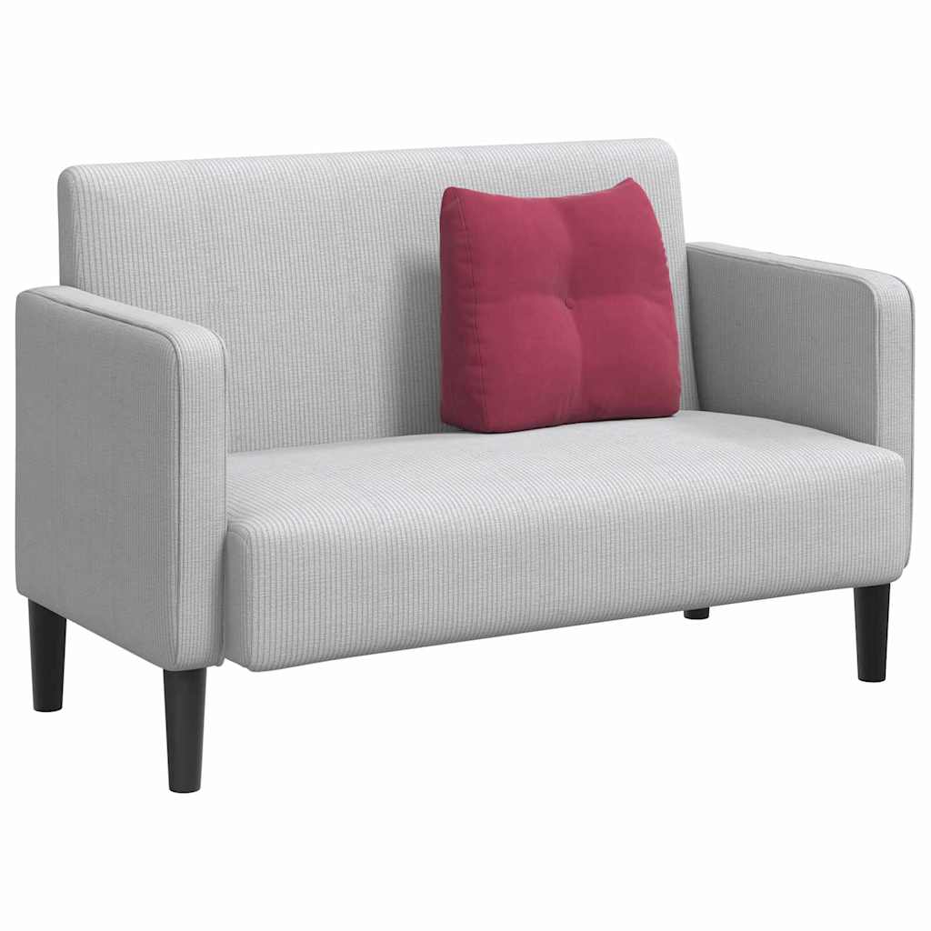 Cuscino per Schiena Rosso Vino 45 x 24 x 50 cm Velluto 42014376