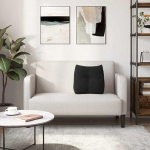 Cuscino per Schiena Nero 45 x 24 x 50 cm Velluto 42014377