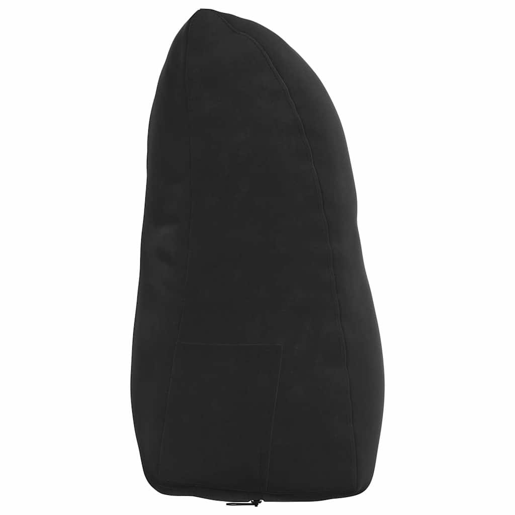 Cuscino per Schiena Nero 45 x 24 x 50 cm Velluto 42014377