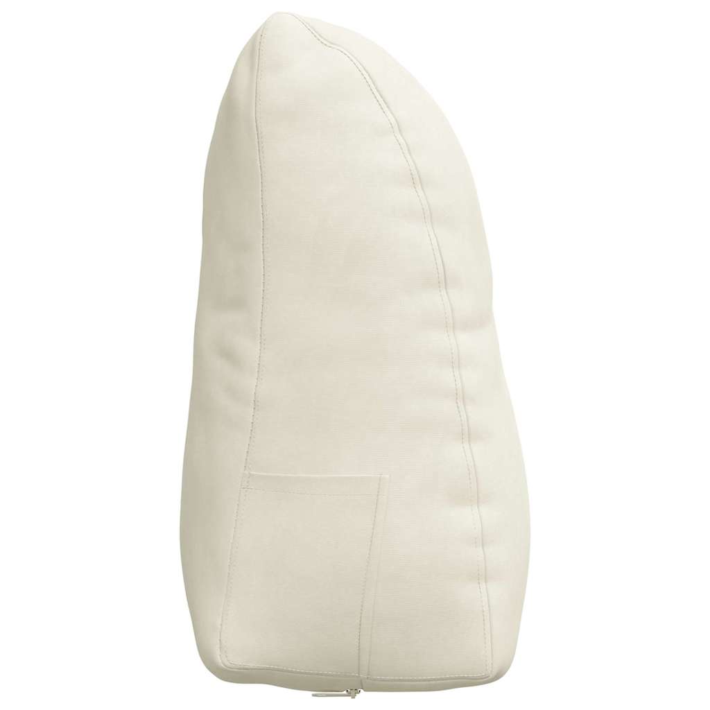 Cuscino per Schiena Crema 45 x 24 x 50 cm Velluto 42014380