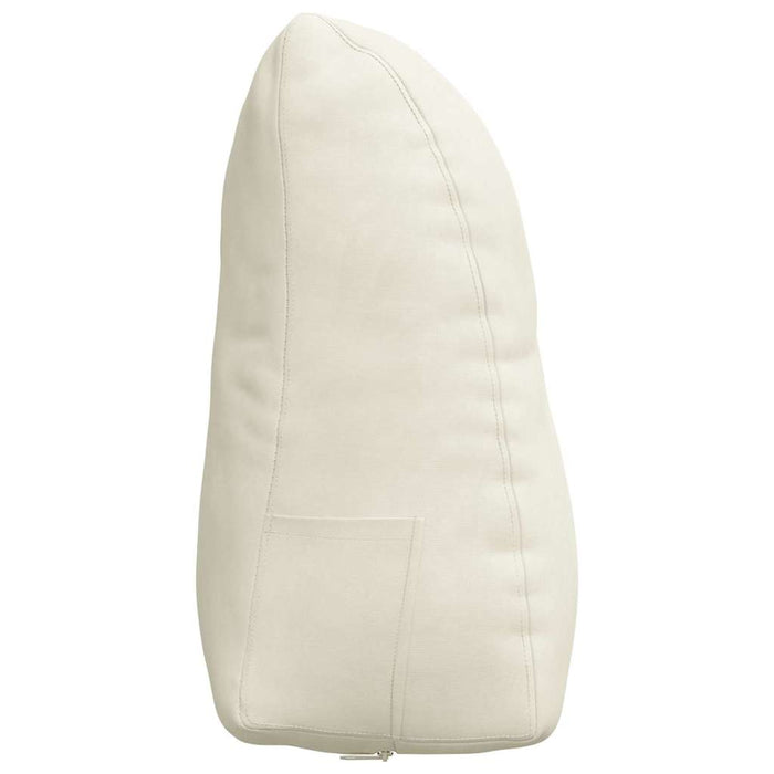 Cuscino per Schiena Crema 45 x 24 x 50 cm Velluto 42014380