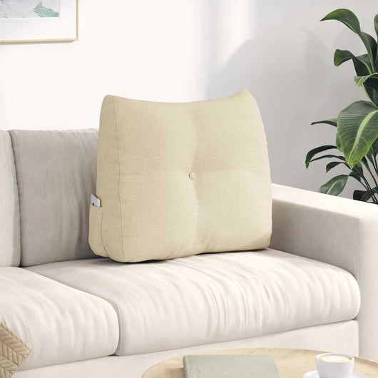 Cuscino per Schiena Crema 60 x 24 x 50 cm Tessuto 42014390