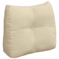 Cuscino per Schiena Crema 60 x 24 x 50 cm Tessuto 42014390