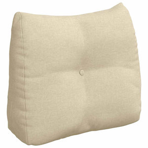 Cuscino per Schiena Crema 60 x 24 x 50 cm Tessuto 42014390