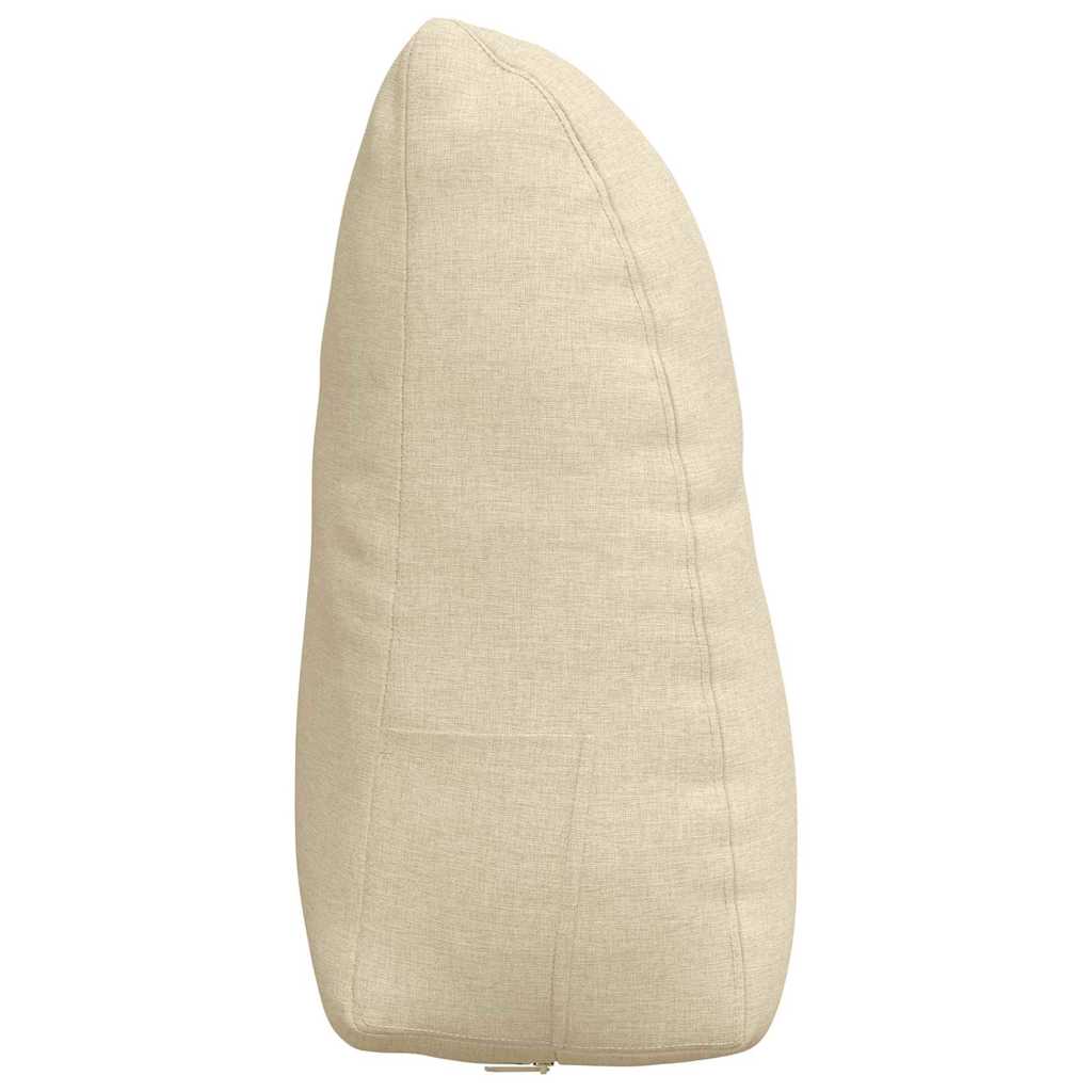 Cuscino per Schiena Crema 60 x 24 x 50 cm Tessuto 42014390