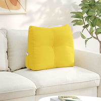 Cuscino per Schiena Giallo Chiaro 60 x 24 x 50 cm Tessuto 42014392