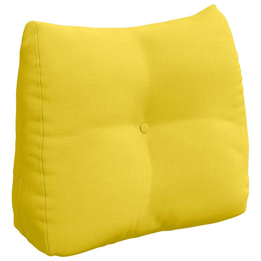 Cuscino per Schiena Giallo Chiaro 60 x 24 x 50 cm Tessuto 42014392