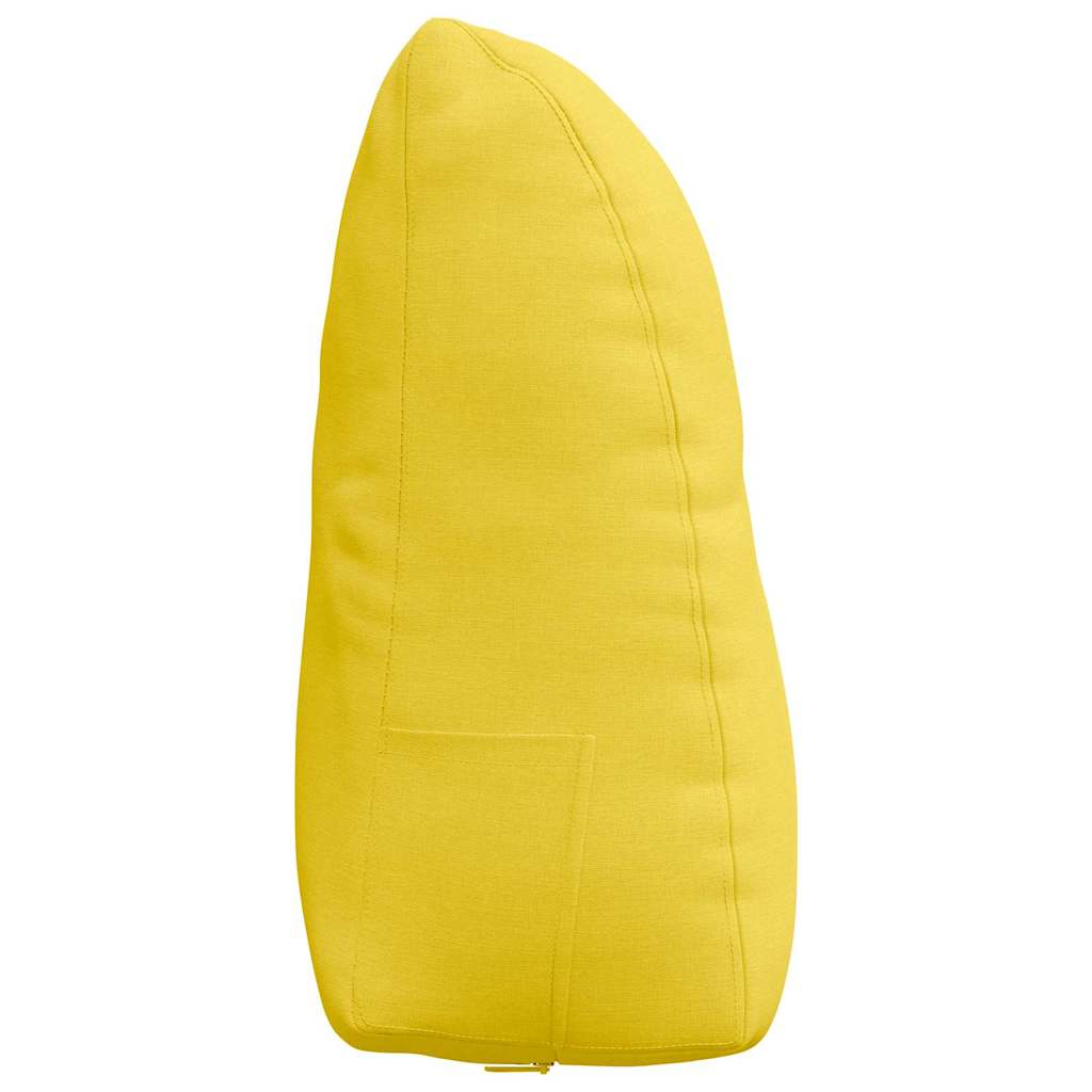 Cuscino per Schiena Giallo Chiaro 60 x 24 x 50 cm Tessuto 42014392