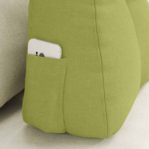 Cuscino per Schiena Verde chiaro 60 x 24 x 50 cm Tessuto 42014393