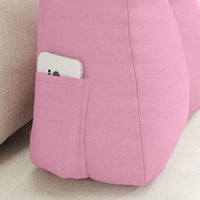 Cuscino per Schiena Rosa 60 x 24 x 50 cm Tessuto 42014398